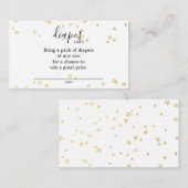Gouden Twinkle Little Star Baby shower Luier Raffl Informatiekaartje (Voorkant / Achterkant)