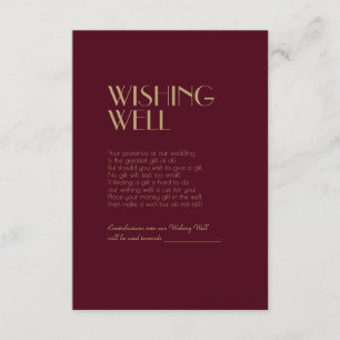 Gouden Type Deco   Bourgondische bruiloft goed wen Informatiekaartje