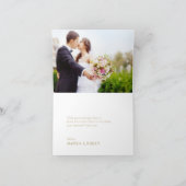 Gouden Type Deco | Bourgondische trouwfoto Bedankkaart (Binnen)
