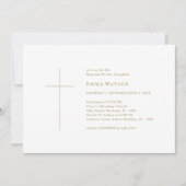 Gouden Typografie Baby Fotodoop Kaart (Voorkant)