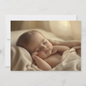 Gouden Typografie Baby Fotodoop Kaart (Achterkant)