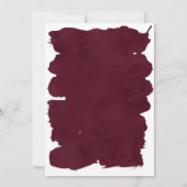 Gouden typografie bordeaux waterverf Baby shower Kaart (Achterkant)