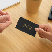 Gouden Typografie Classy Elegant Professioneel Visitekaartje