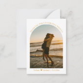 Gouden typografie Dank u bruiloft fotokaart Notitiekaartje (Voorkant)