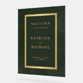 Gouden typografie donkergroen acryl welkomstbord acryl bord (Hoek)