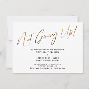 Gouden typografie geeft niet op! Uitstel van het h Kaart