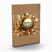 Gouden typografie Gelukkig Nieuwjaar 2025 Fotoblokken (Links)