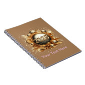 Gouden typografie Gelukkig Nieuwjaar 2025 Notitieboek (Rechterzijde)