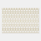 Gouden Typografie Kerst Inpakpapier Vel (Voorkant)