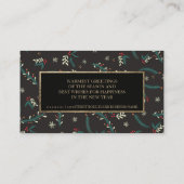 gouden typografie Kerstmis mistletoe bedrijfsidee Visitekaartje (Achterkant)