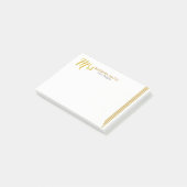 Gouden Typografie Mrs. Gold Stripes Modern Design Post-it® Notes (Schuin)