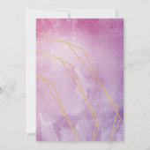 Gouden typografie roze waterverf tafelnummer (Achterkant)