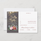 Gouden Typografie Rustieke Herfst Bruiloft RSVP Kaartje (Voorkant)