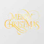 Gouden typografie Vrolijk kerstfeest Raamsticker (Vel)