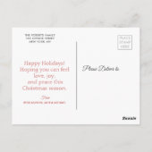 gouden typografische script kerstvakantie Briefkaa Briefkaart (Achterkant)