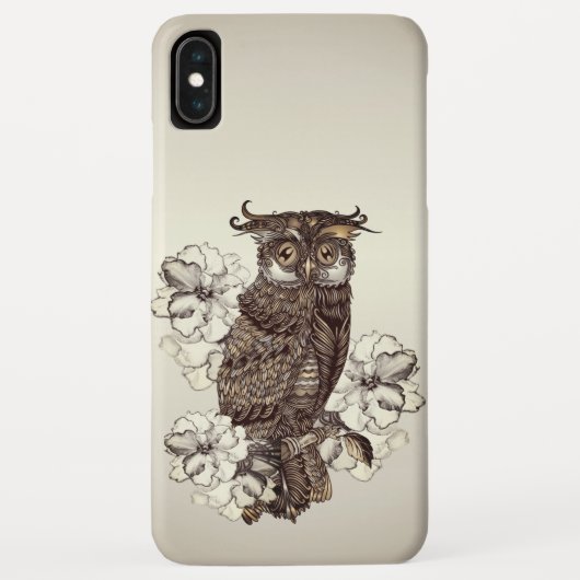 Gouden Uil Crème Orchideeën Case-Mate iPhone Case (Achterkant)