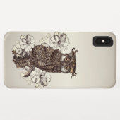 Gouden Uil Crème Orchideeën Case-Mate iPhone Case (Achterkant (horizontaal))
