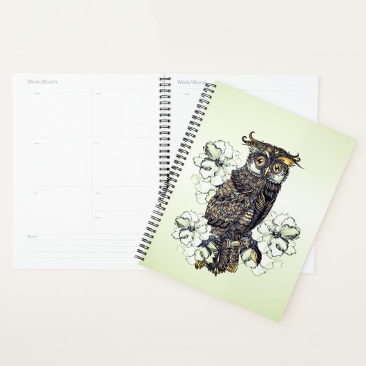 Gouden Uil Groene Orchideeën Planner (Display)