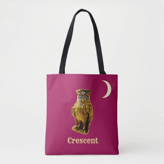 Gouden Uil & Halve Maan Tote Bag (Voorkant)