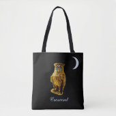 Gouden Uil & Halve Maan Tote Bag (Voorkant)