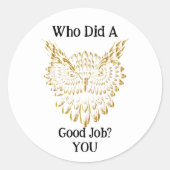 Gouden Uil Sticker (Voorkant)