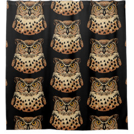 Gouden Uil voor Halloween, Thanksgiving, Herfst Douchegordijn