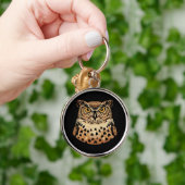 Gouden Uil voor Halloween, Thanksgiving, Herfst Sleutelhanger (Hand)