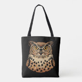 Gouden Uil voor Halloween, Thanksgiving, Herfst Tote Bag (Achterkant)