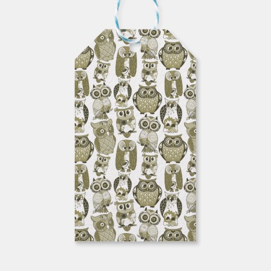 Gouden Uilen Cadeaulabel (Achterkant)