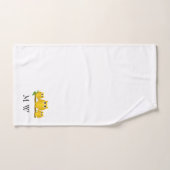 Gouden Uilen Ontwerp met Monogram Bad Handdoek (Handdoek)