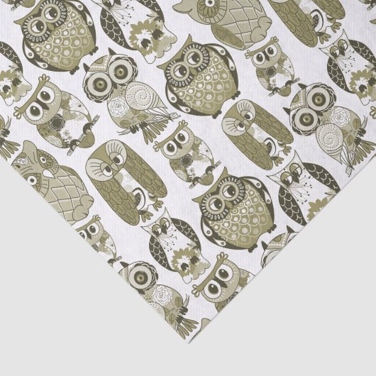 Gouden Uilen Tissuepapier (Detail)