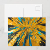 Gouden Uitbarsting Abstracte Explosie Briefkaart (Voorkant / Achterkant)