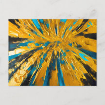 Gouden Uitbarsting Abstracte Explosie