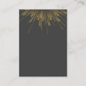 Gouden Uitbarsting Feest Evenementenplanner Visitekaartje (Achterkant)