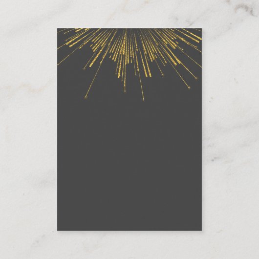 Gouden Uitbarsting Feest Evenementenplanner Visitekaartje (Achterkant)