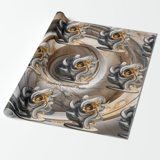 "Gouden Uitdrukkingen" Cadeaupapier (Uitgerold)