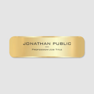 Gouden Uiterlijk Personeel VeiligheidsSpeld of Mag Naamplaatje