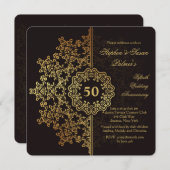 Gouden Uitnodiging Afdrukstand (Voorkant / Achterkant)