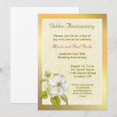 gouden uitnodiging voor 50e bruiloft (Voorkant / Achterkant)