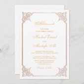 gouden uitnodiging voor het islamitische huwelijk (Voorkant / Achterkant)