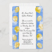 Gouden uitnodiging voor verjaardagsfeestje (Voorkant / Achterkant)