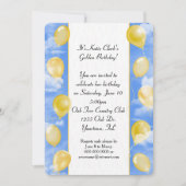 Gouden uitnodiging voor verjaardagsfeestje (Voorkant)