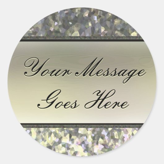 Gouden uitnodigingszegel ronde sticker (Voorkant)