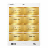 Gouden Uitzicht Calligrafie Script Naam Elegante S Etiket (Full Sheet)
