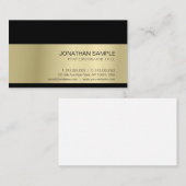 Gouden Uitzicht Elegant Modern Professioneel Creat Visitekaartje (Voorkant / Achterkant)