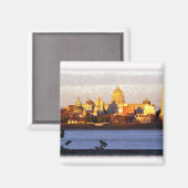Gouden Uitzicht van Harrisburg, Pa Magnet (Voorkant / Achterkant)