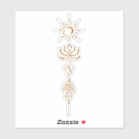 Gouden Unalome Groep Sticker (Vel)
