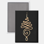 Gouden Unalome Magneet (Voorkant / Achterkant)