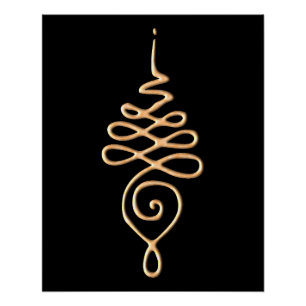 Gouden Unalome Perfect Poster