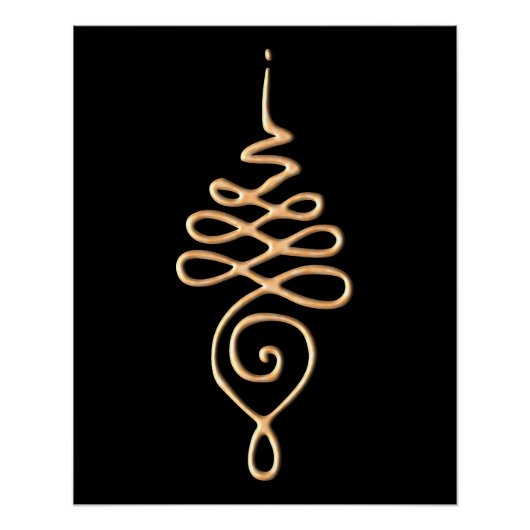 Gouden Unalome Perfect Poster (Voorkant)